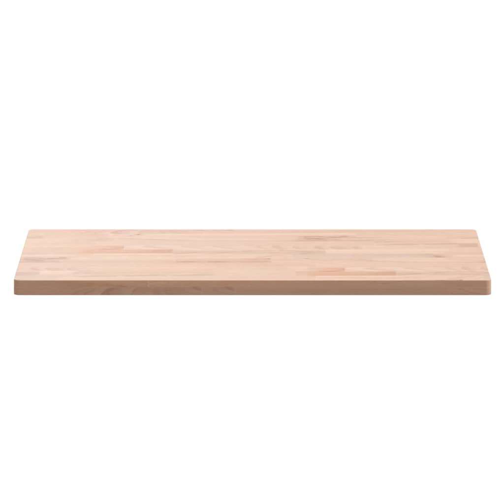 Solid Beech Wood Table Top 80x40cm Rectangular, Natural Finish