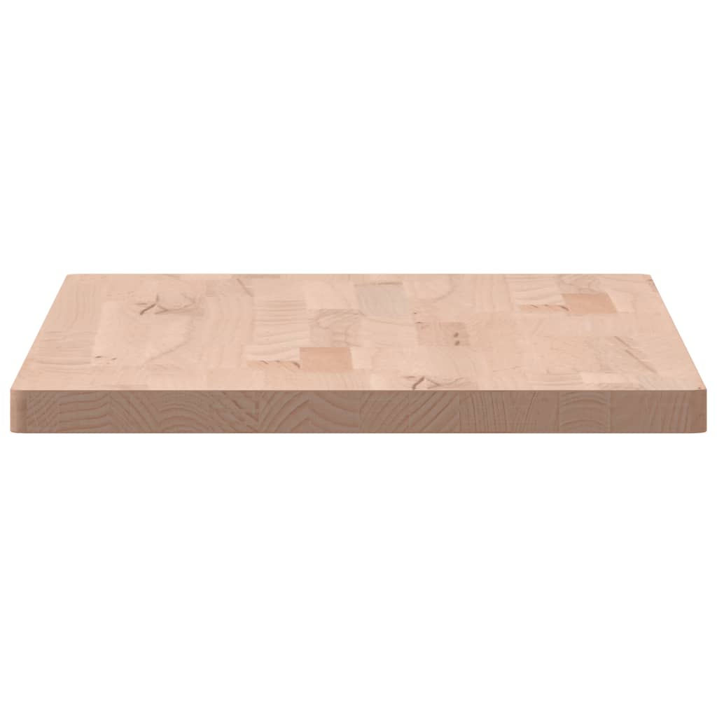 Solid Beech Wood Table Top 80x40cm Rectangular, Natural Finish