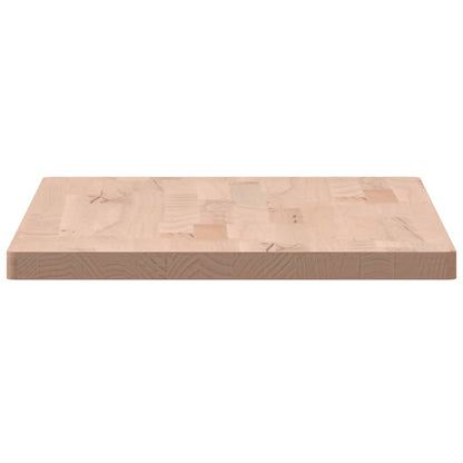 Solid Beech Wood Table Top 80x40cm Rectangular, Natural Finish