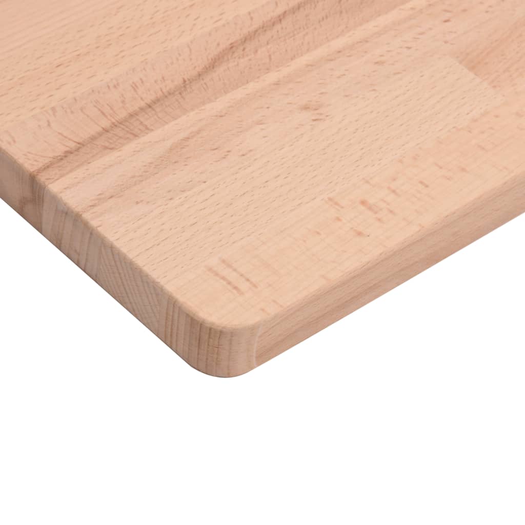 Solid Beech Wood Table Top 80x40cm Rectangular, Natural Finish