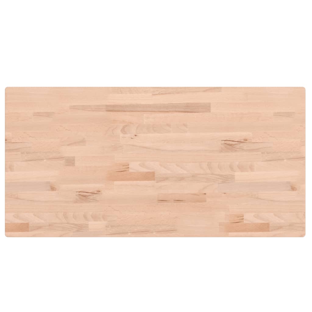 Solid Beech Wood Table Top, Rectangular 100x50x4 cm