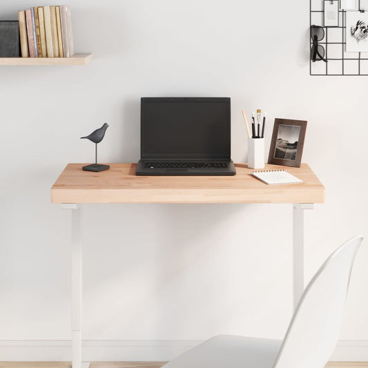 Solid Beech Wood Table Top, Rectangular 100x50x4 cm