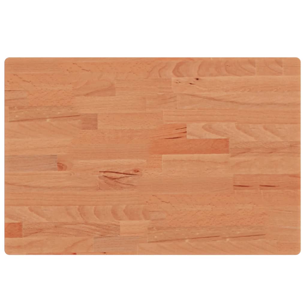 Solid Beech Table Top - 60x40x2.5 cm Rectangular Wood Surface