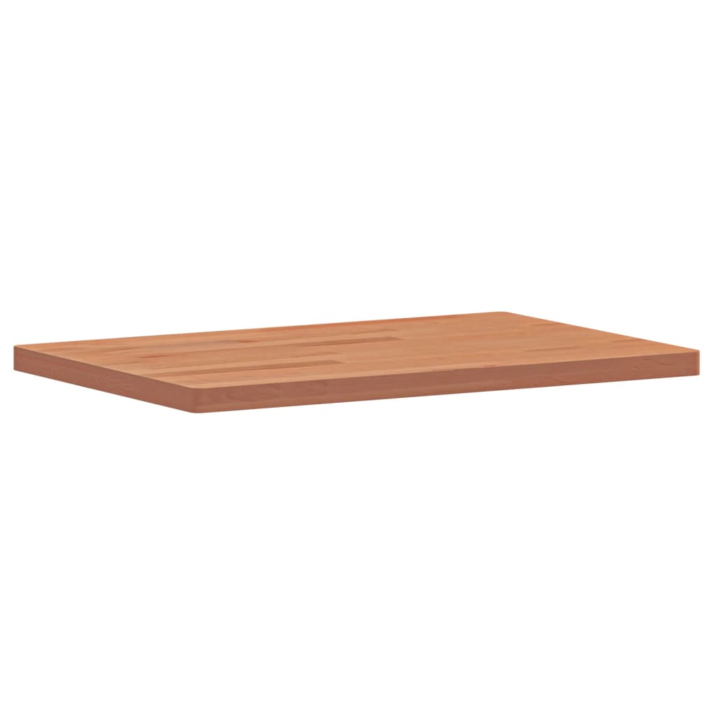 Solid Beech Table Top - 60x40x2.5 cm Rectangular Wood Surface