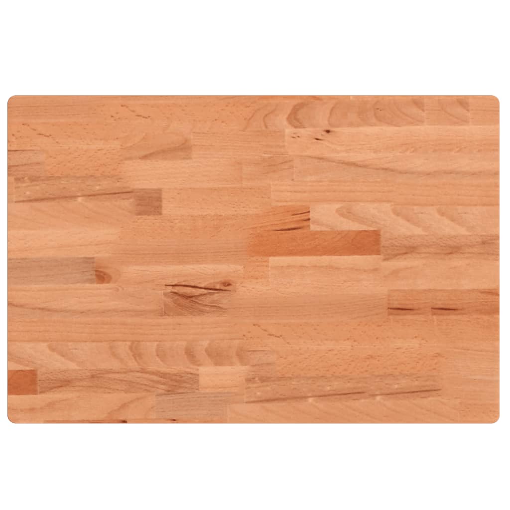 Solid Beech Wood Tabletop 80x40x4 cm - Rectangular & Durable