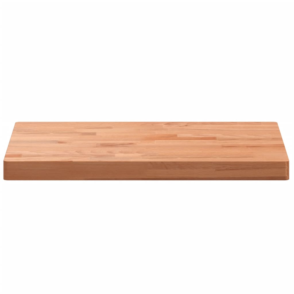Solid Beech Wood Tabletop 80x40x4 cm - Rectangular & Durable