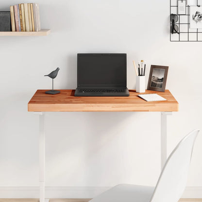 Solid Beech Wood Tabletop 80x40x4 cm - Rectangular & Durable