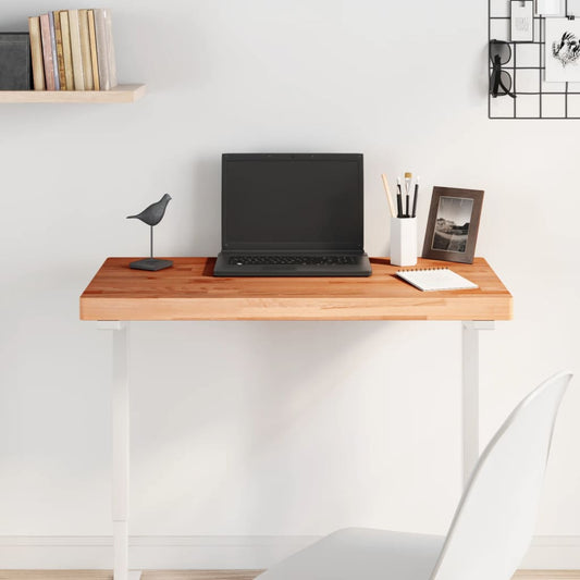 Solid Beech Wood Tabletop 80x40x4 cm - Rectangular & Durable