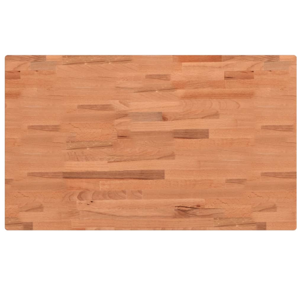 Solid Beech Wood Table Top - 100x60x4 cm Rectangular Design