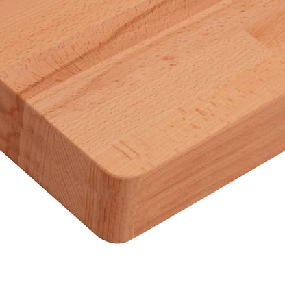 Solid Beech Wood Table Top - 100x60x4 cm Rectangular Design