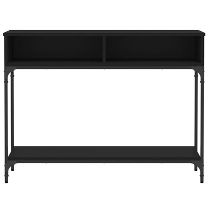 Black Engineered Wood Console Table - 100x30.5x75cm