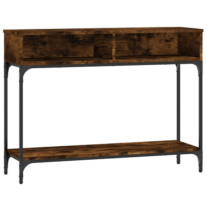 Smoked Oak Console Table - 100x30.5x75 cm Engineered Wood