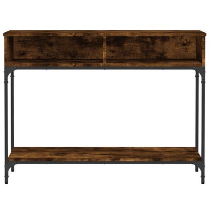 Smoked Oak Console Table - 100x30.5x75 cm Engineered Wood