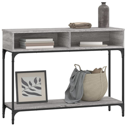Sonoma Grey Console Table - 100x30.5x75cm Engineered Wood