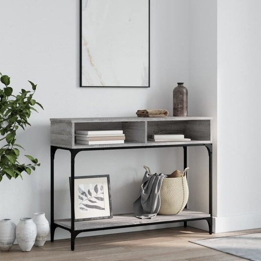 Sonoma Grey Console Table - 100x30.5x75cm Engineered Wood