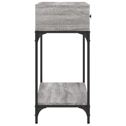 Sonoma Grey Console Table - Engineered Wood, 100x34.5x75 cm
