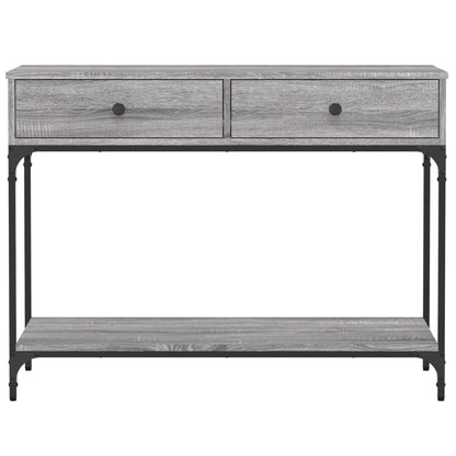 Sonoma Grey Console Table - Engineered Wood, 100x34.5x75 cm