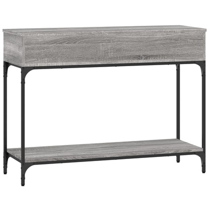 Sonoma Grey Console Table - Engineered Wood, 100x34.5x75 cm