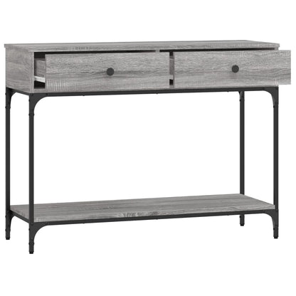 Sonoma Grey Console Table - Engineered Wood, 100x34.5x75 cm