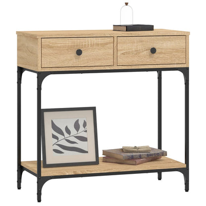 Sonoma Oak Console Table - Engineered Wood, 75x34.5x75 cm