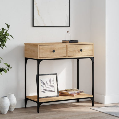 Sonoma Oak Console Table - Engineered Wood, 75x34.5x75 cm