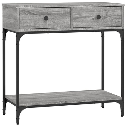 Sonoma Grey Console Table - Engineered Wood, 75x34.5x75 cm