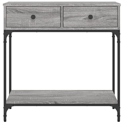 Sonoma Grey Console Table - Engineered Wood, 75x34.5x75 cm