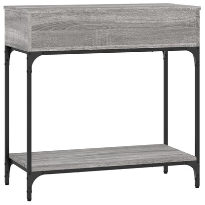 Sonoma Grey Console Table - Engineered Wood, 75x34.5x75 cm