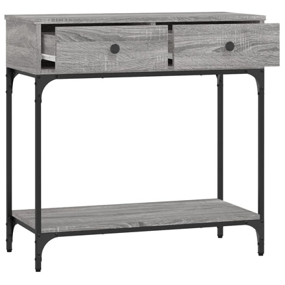 Sonoma Grey Console Table - Engineered Wood, 75x34.5x75 cm
