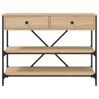 Sonoma Oak Console Table with Drawers & Shelves | Engineered Wood
