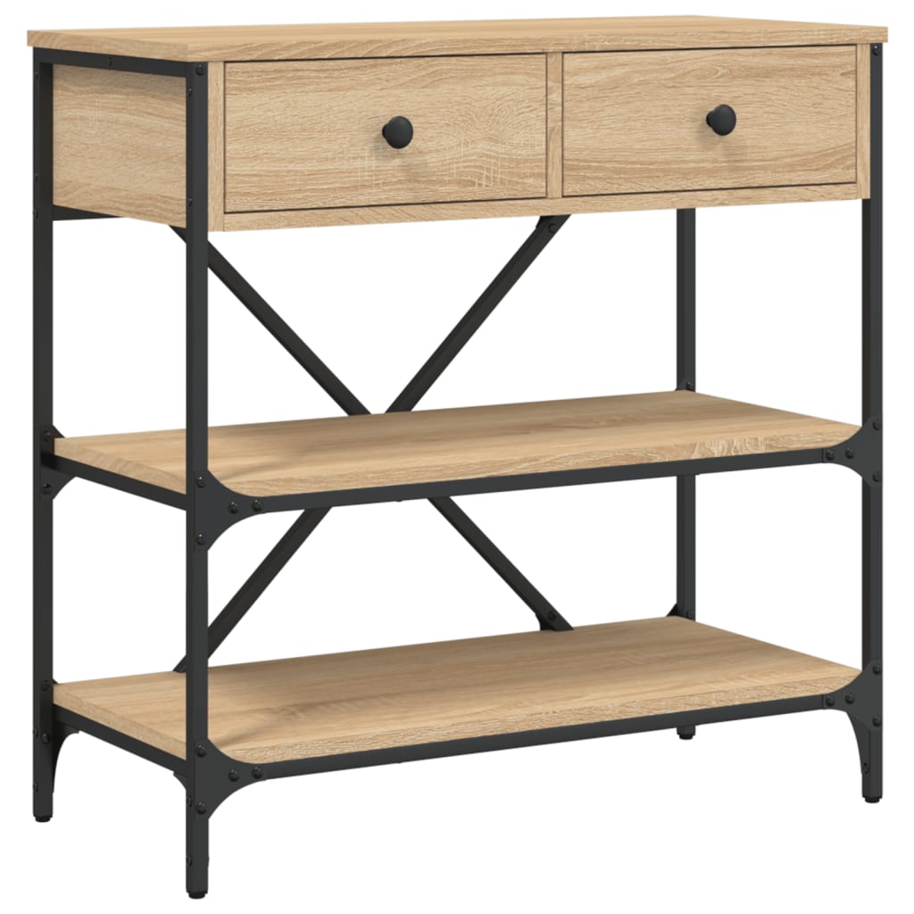 Sonoma Oak Console Table - 75x34.5x75cm, Engineered Wood