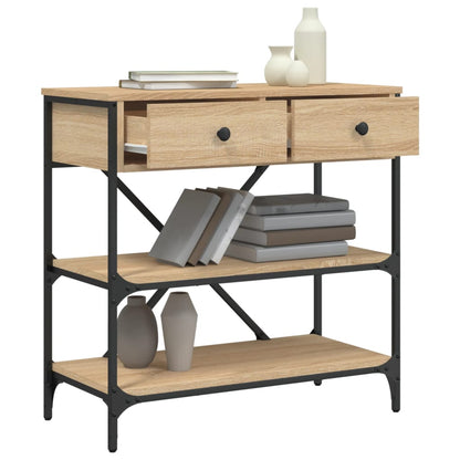Sonoma Oak Console Table - 75x34.5x75cm, Engineered Wood