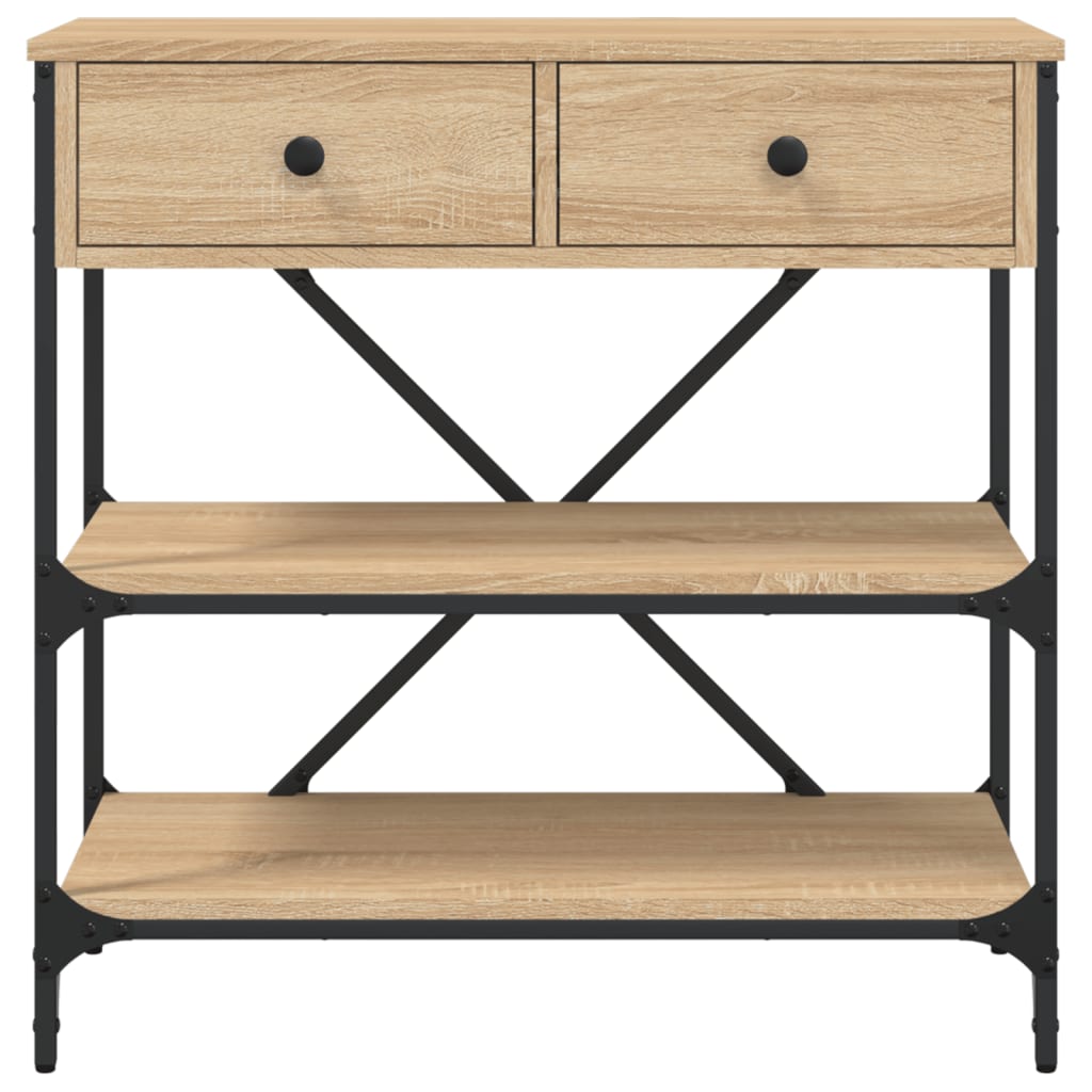 Sonoma Oak Console Table - 75x34.5x75cm, Engineered Wood