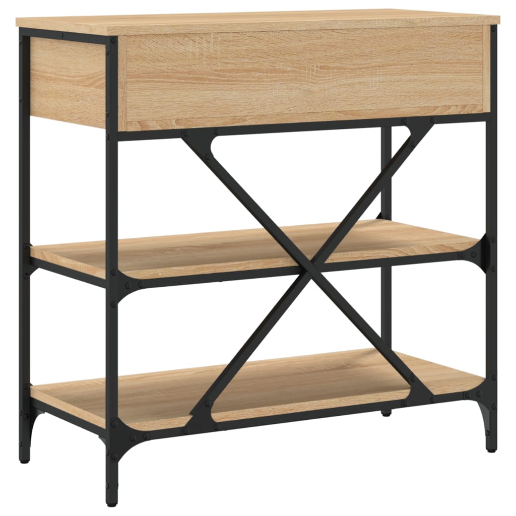 Sonoma Oak Console Table - 75x34.5x75cm, Engineered Wood