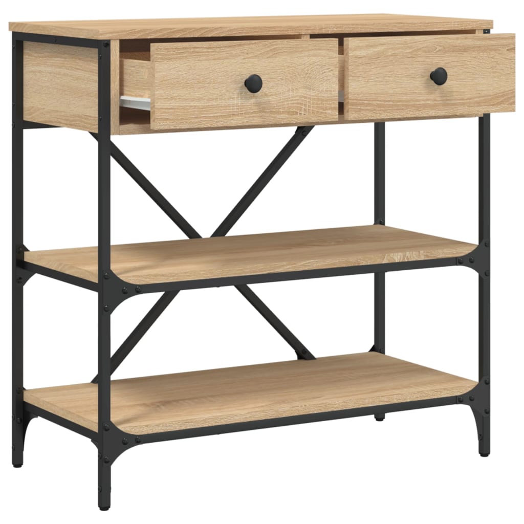 Sonoma Oak Console Table - 75x34.5x75cm, Engineered Wood