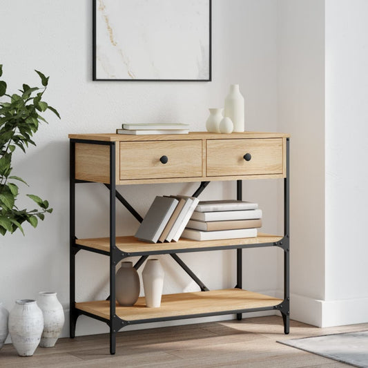 Sonoma Oak Console Table - 75x34.5x75cm, Engineered Wood