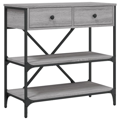 Sonoma Grey Console Table - Engineered Wood, 75x34.5x75 cm