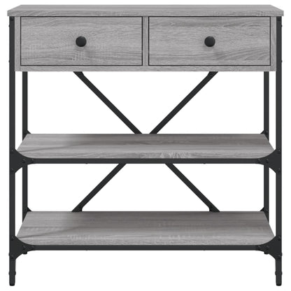 Sonoma Grey Console Table - Engineered Wood, 75x34.5x75 cm