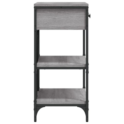 Sonoma Grey Console Table - Engineered Wood, 75x34.5x75 cm
