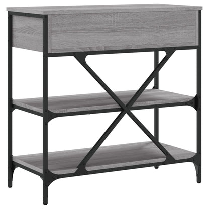 Sonoma Grey Console Table - Engineered Wood, 75x34.5x75 cm