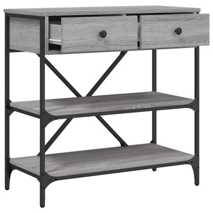 Sonoma Grey Console Table - Engineered Wood, 75x34.5x75 cm