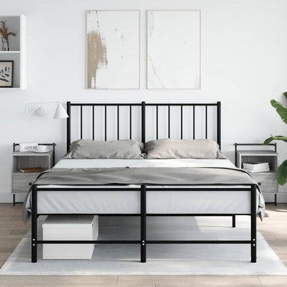 Grey Sonoma Wall-Mounted Bedside Cabinets, 2 Pcs, 40x30x61 cm