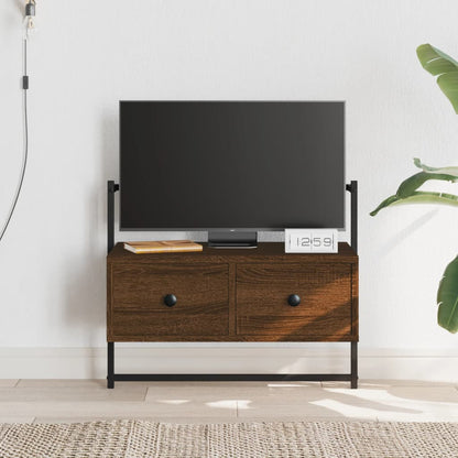 TV Cabinet Wall-mounted Brown Oak 60.5x30x51 cm Engineered Wood