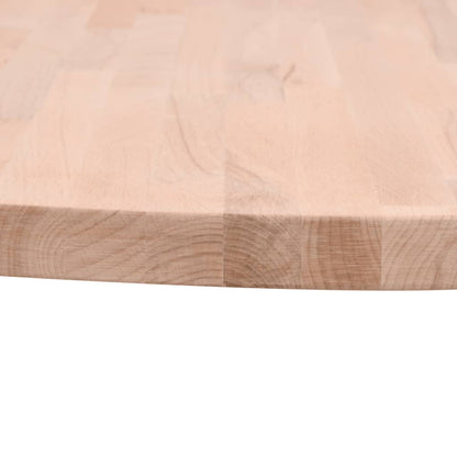 Round Solid Beech Wood Table Top Ø60x1.5 cm - Natural Finish
