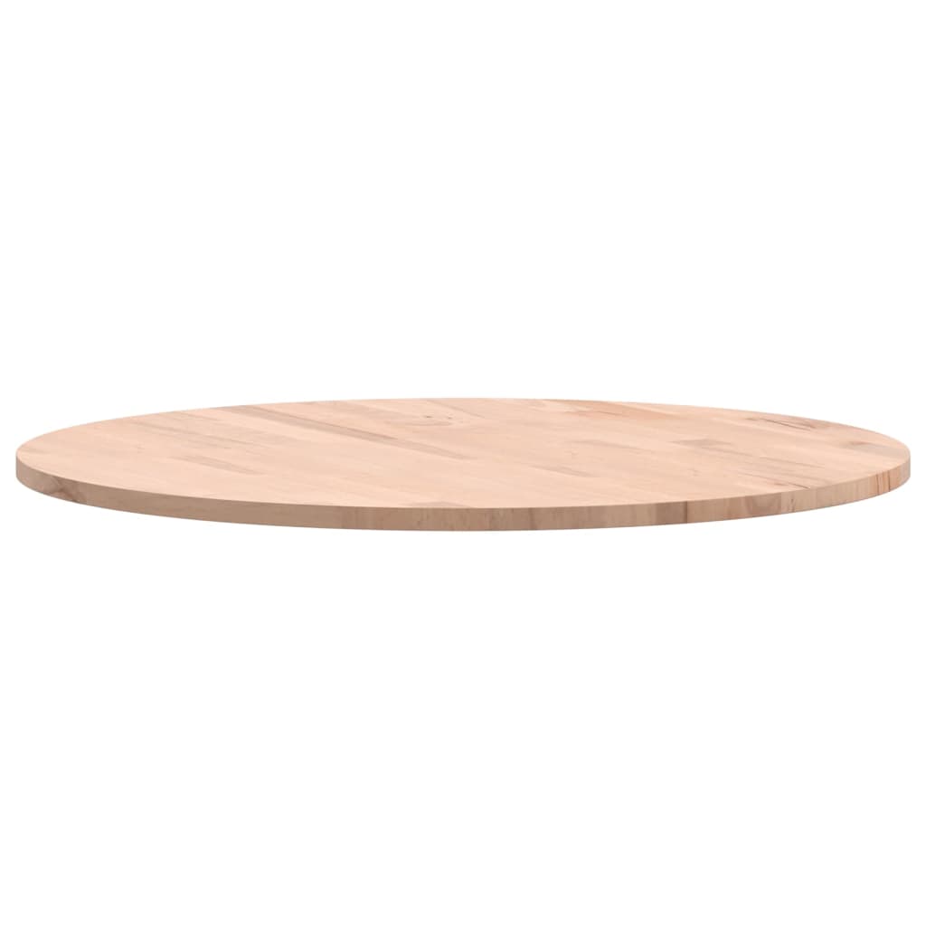 Round Solid Beech Wood Table Top Ø60x1.5 cm - Natural Finish