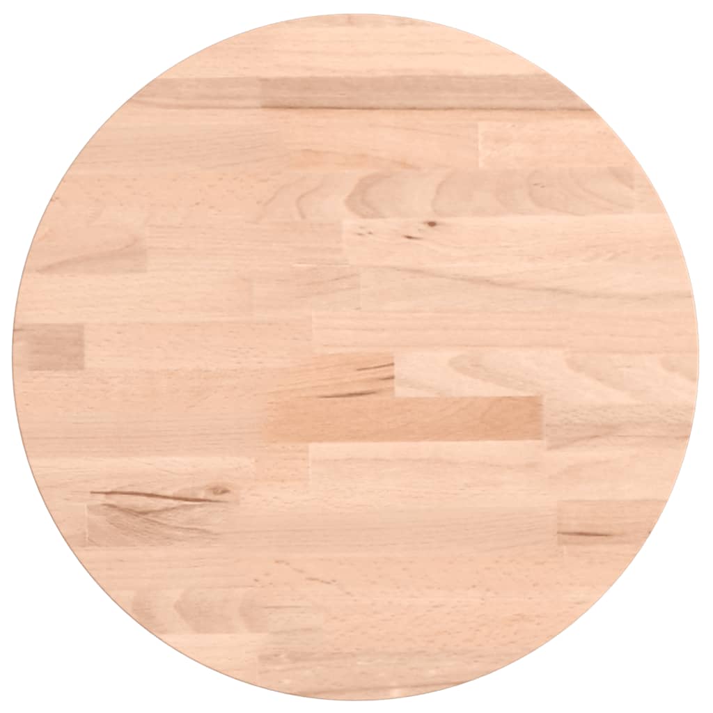 Round Beech Table Top Ø30x2.5 cm - Solid Wood Elegance