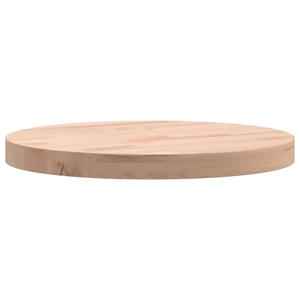 Round Beech Table Top Ø30x2.5 cm - Solid Wood Elegance