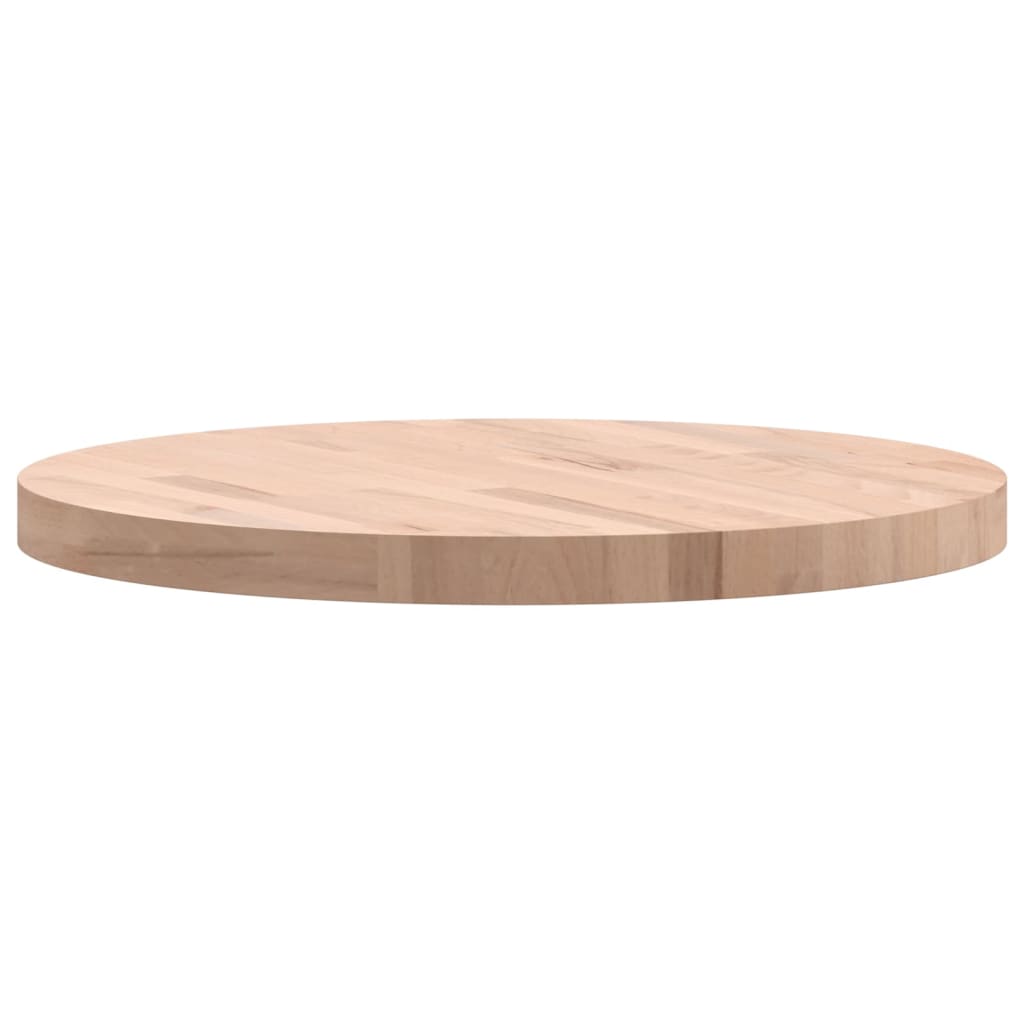 Round Beech Solid Wood Table Top Ø60x4 cm - Natural Finish