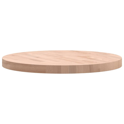 Round Beech Solid Wood Table Top Ø60x4 cm - Natural Finish