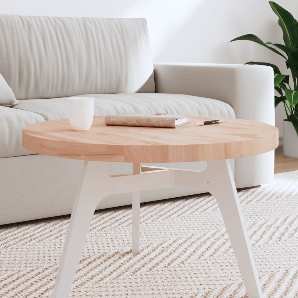 Round Solid Beech Wood Table Top Ø70x4 cm - Durable & Stylish